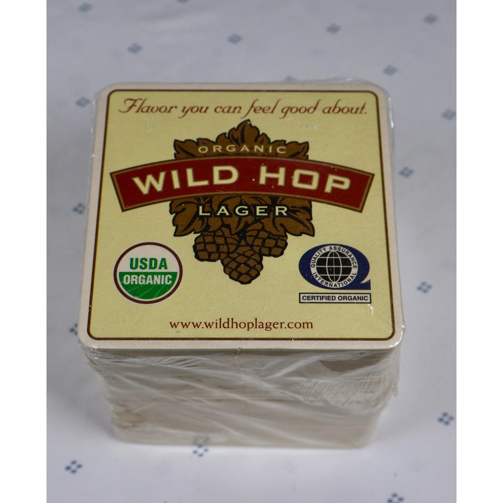 WILD HOP LAGER Beer Coasters VINTAGE Organic Flavor Pack of‎ 50 Beer Lover